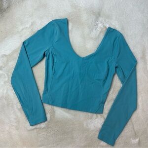 Lululemon Align Long Sleeve Cropped Tidewater Blue Size 6